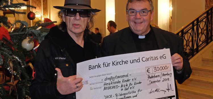 (Deutsch) Spendenerlös der Ausstellung “Udos 10 Gebote” von Udo Lindenberg und Bonifatiuswerk – Pressemeldung des Bonifatiuswerks